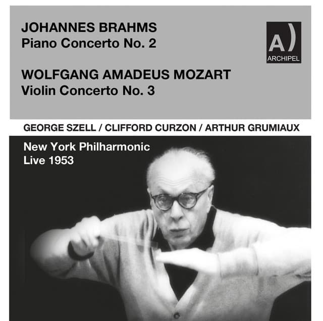 George Szell conducts Brahms Piano Concerto No. 2 and Mozart Violin Concerto No. 3 live